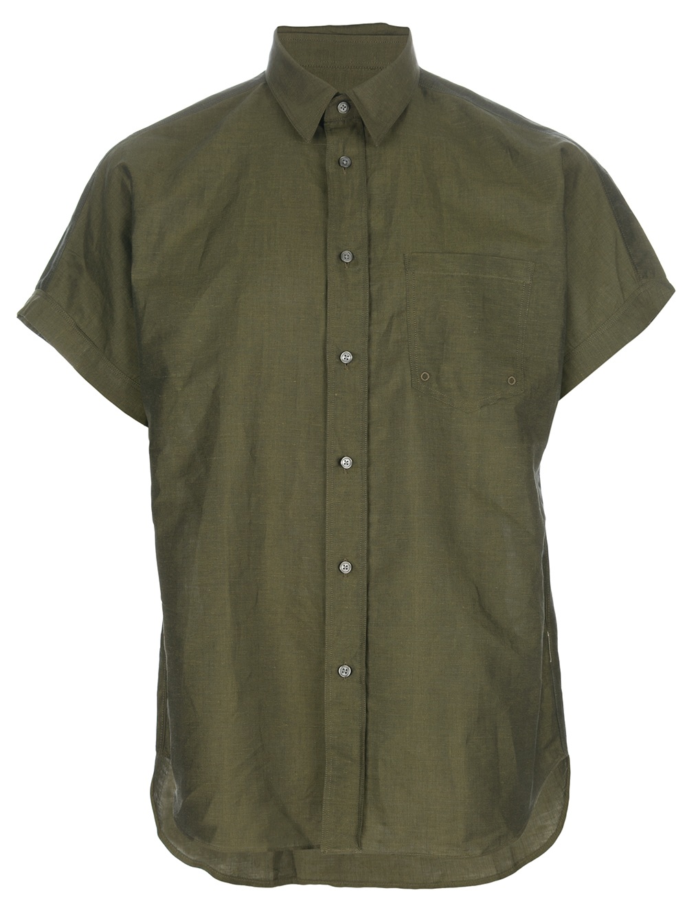 Kenzo Boxy Short Sleeve Shirt in Green for Men (olive) | Lyst