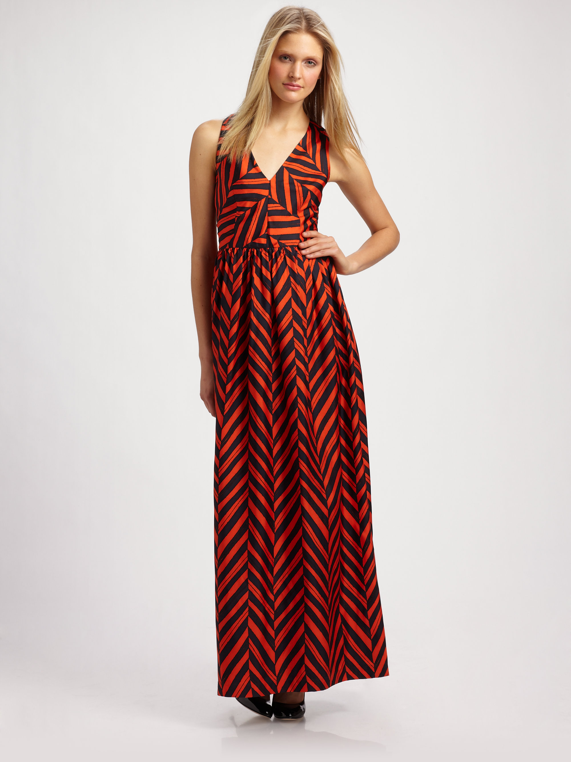 lyst milly caroline maxi dress in lyst milly caroline maxi dress in