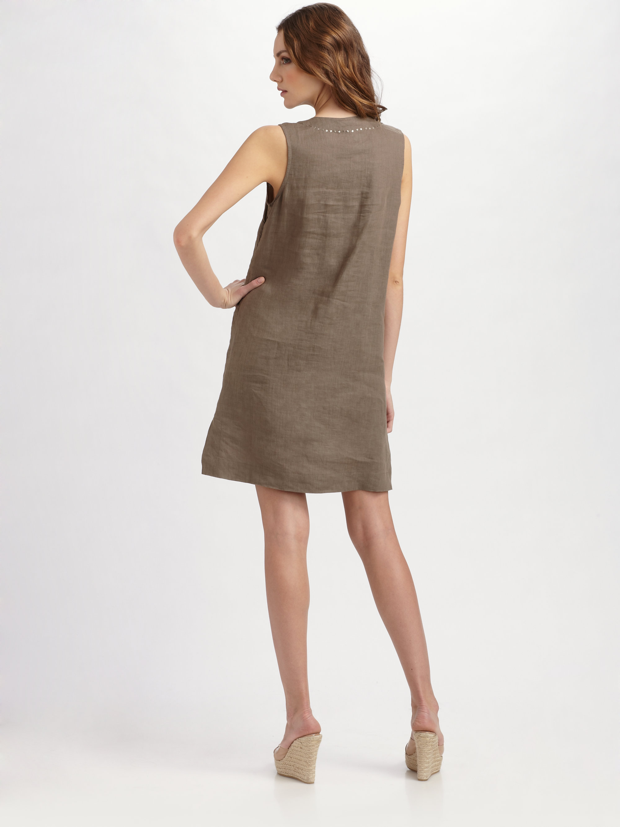 max mara linen dress