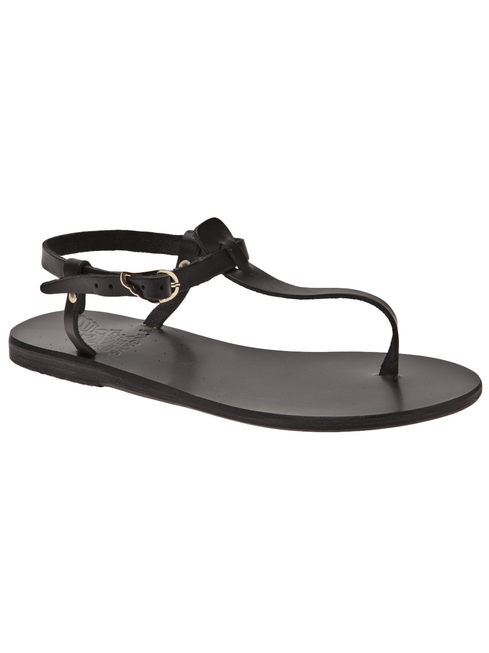 Ancient Greek Sandals Lito Flat Sandal in Black - Lyst