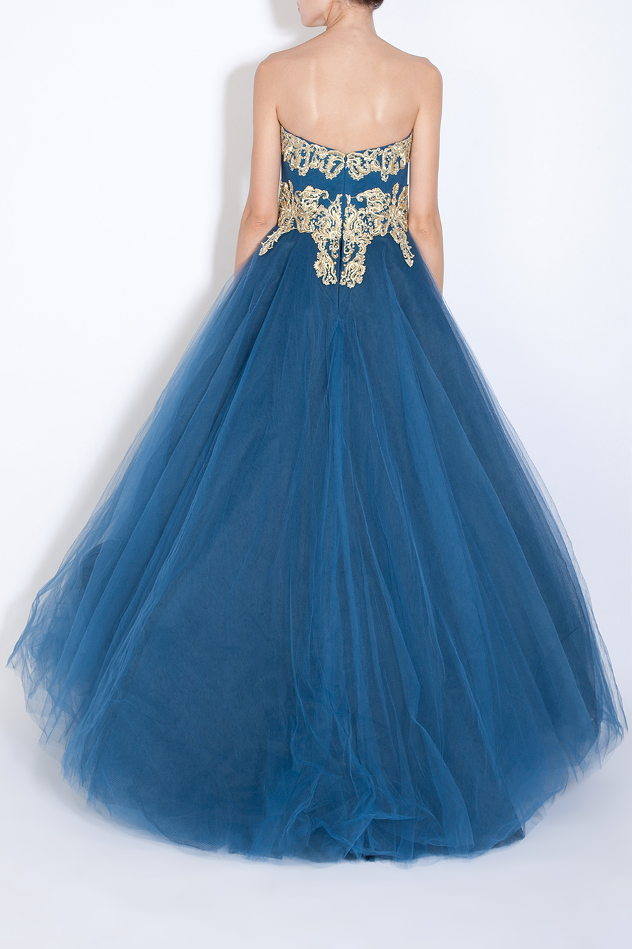 blue marchesa gown