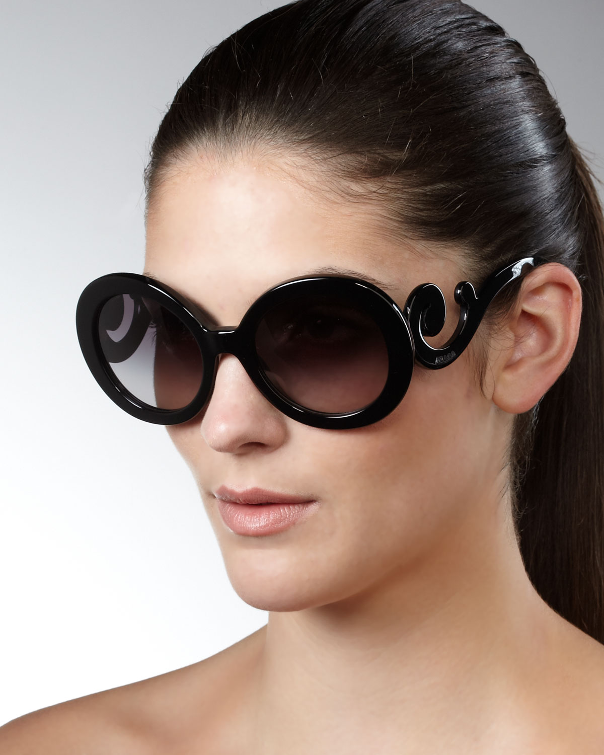 prada curved sunglasses