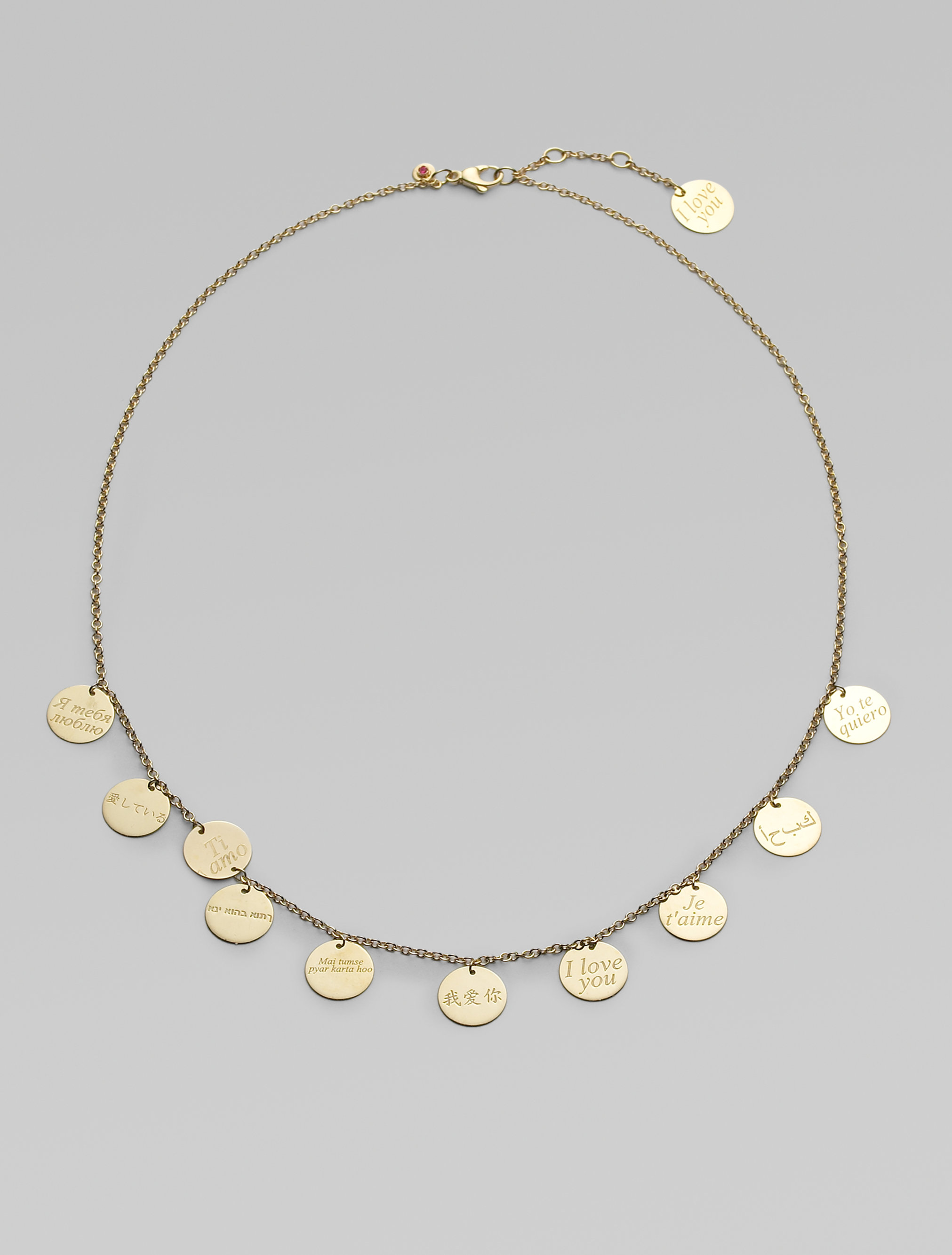Roberto Coin 18k Yellow Gold Love Coin Necklace in Metallic | Lyst