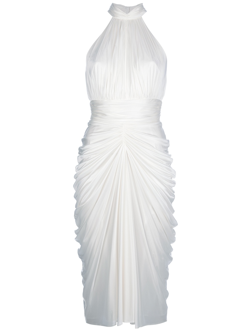 Alexander mcqueen Marilyn Halter Dress in White Lyst