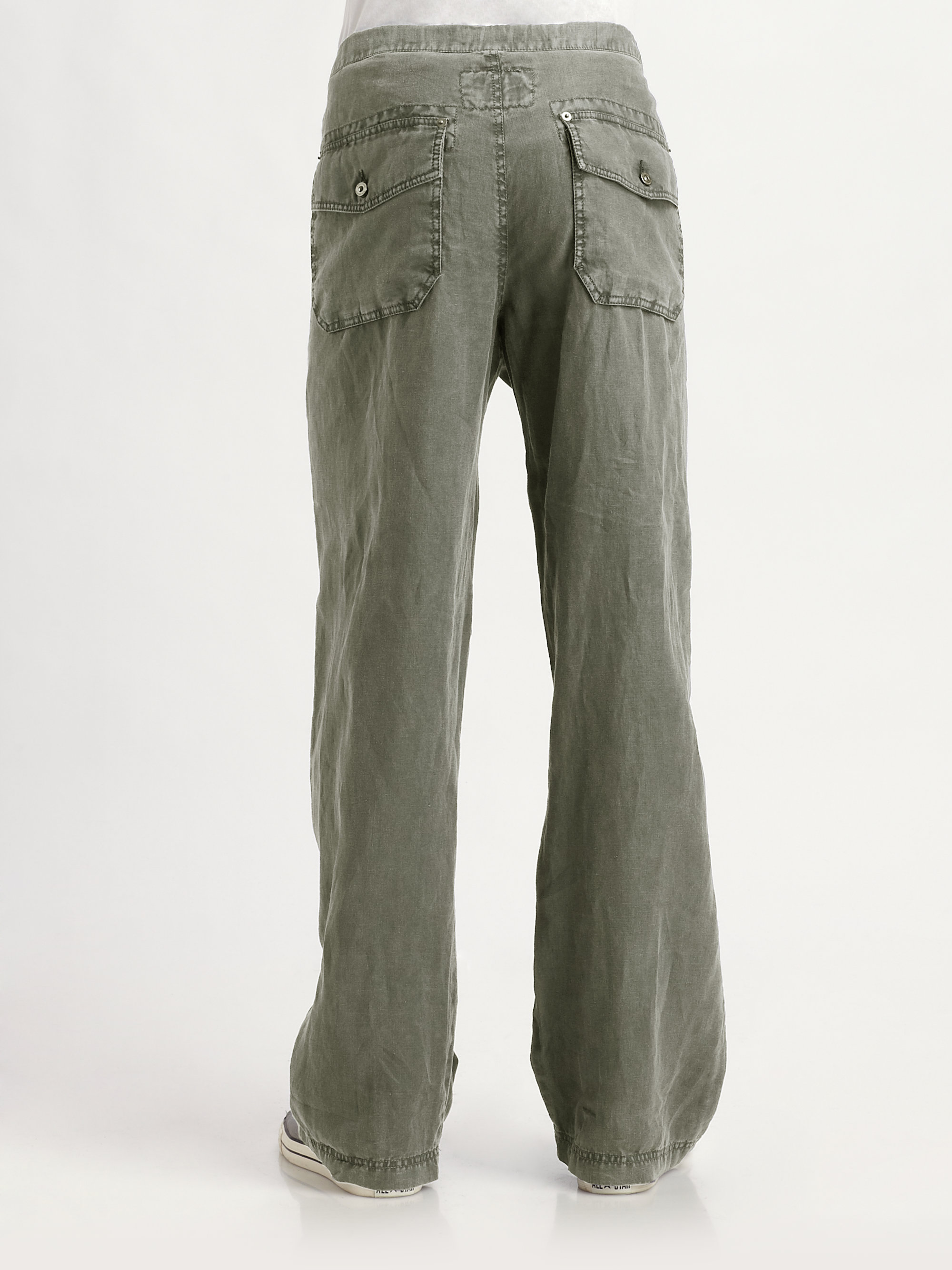 green drawstring pants