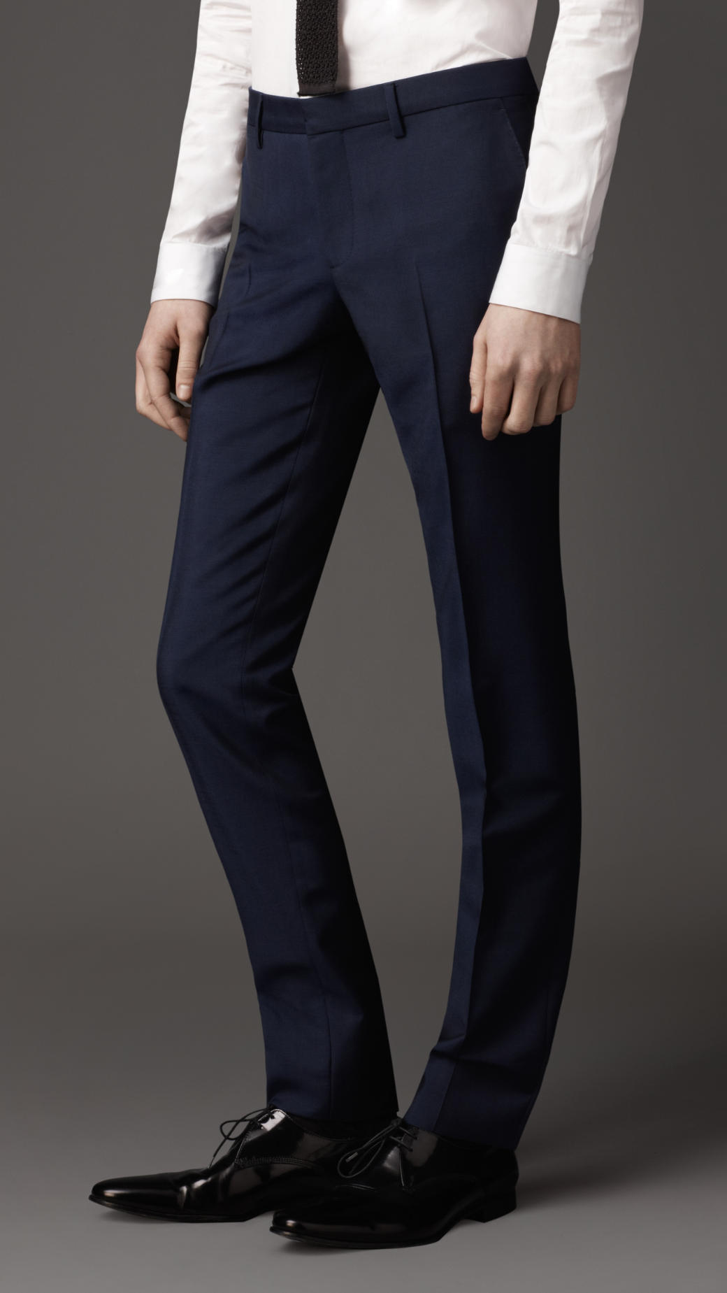 Burberry Slim Fit Wool Mohair Suit in Navy (Blue) for Men - Lyst