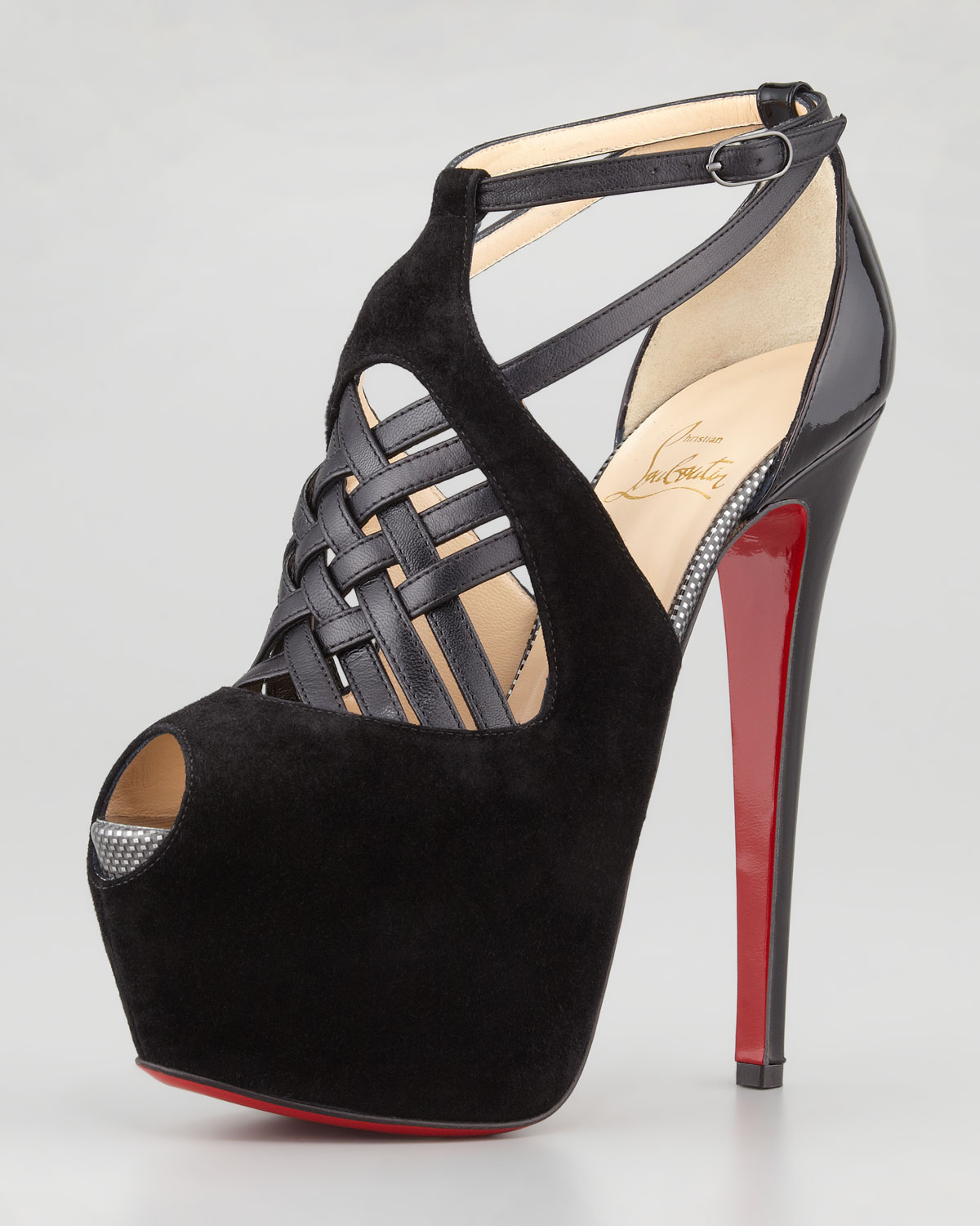 louboutin black platform