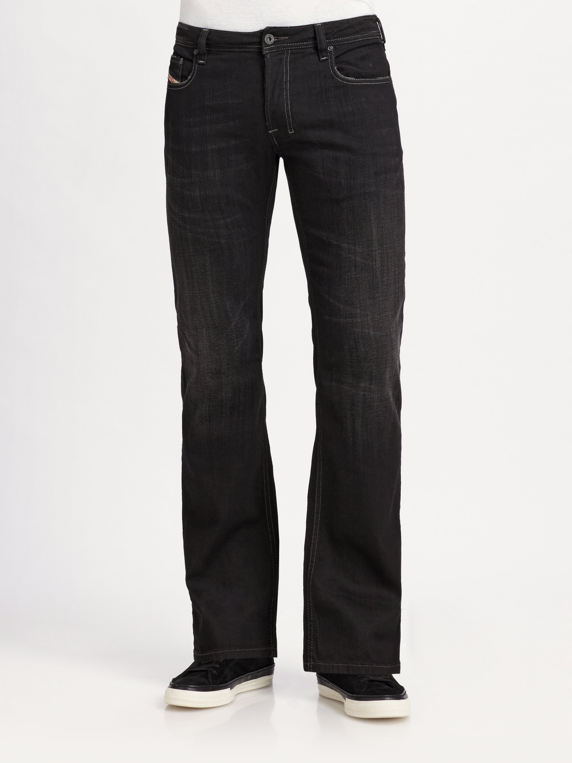 Zatiny Slim Bootcut Jeans in Black for | Lyst