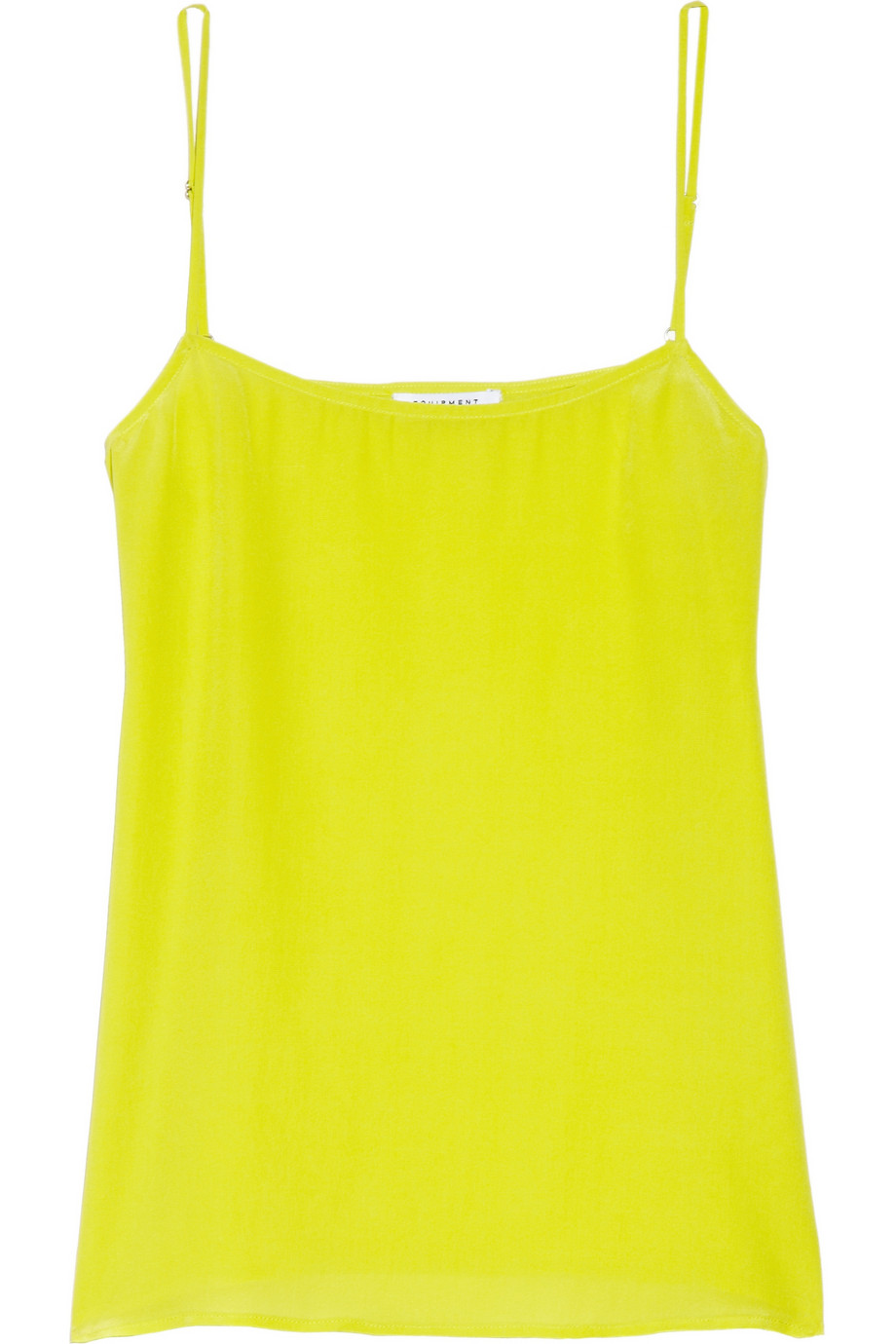 Equipment Washed Silk Camisole in Yellow (chartreuse) | Lyst