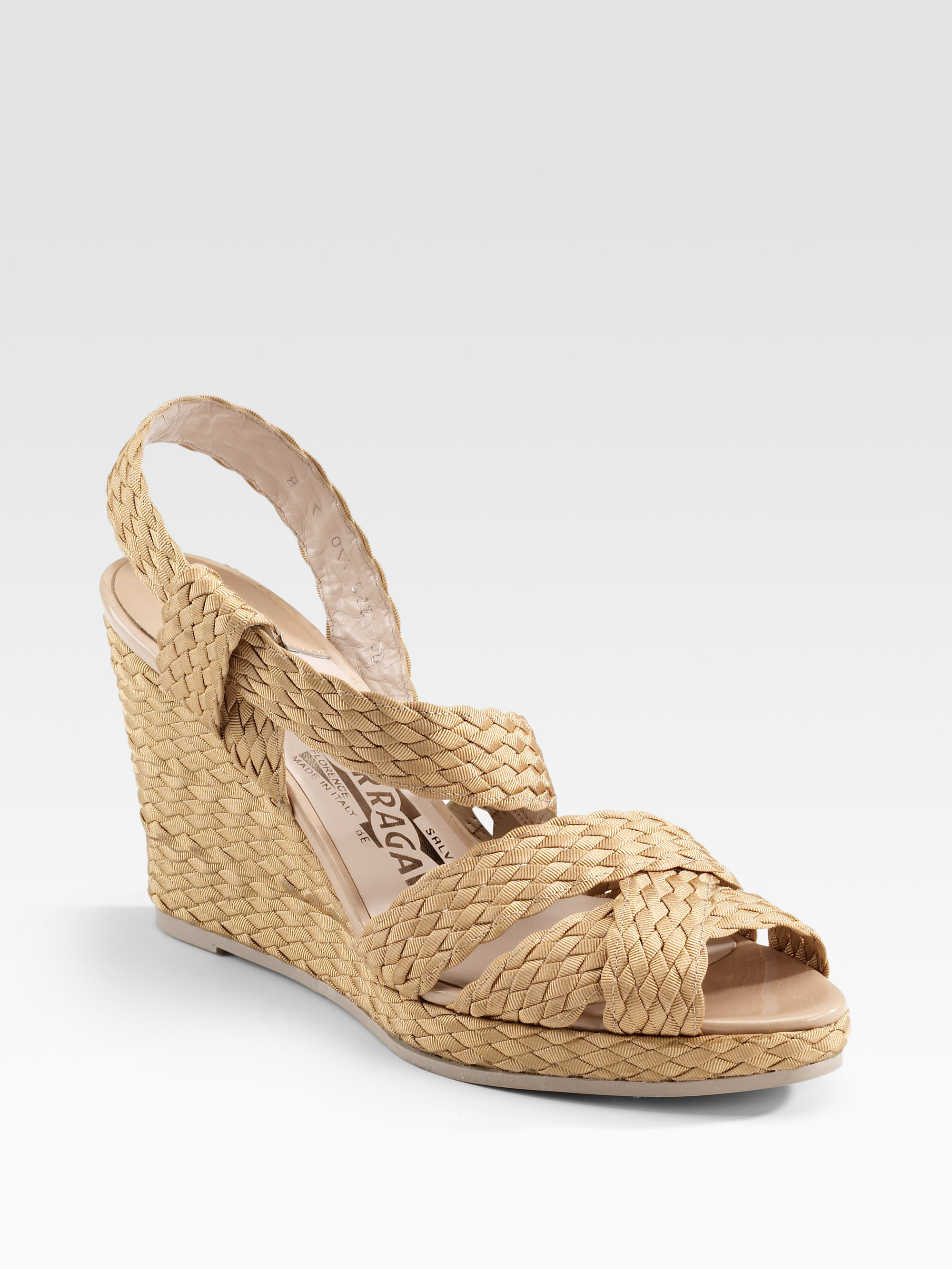 straw platform sandals