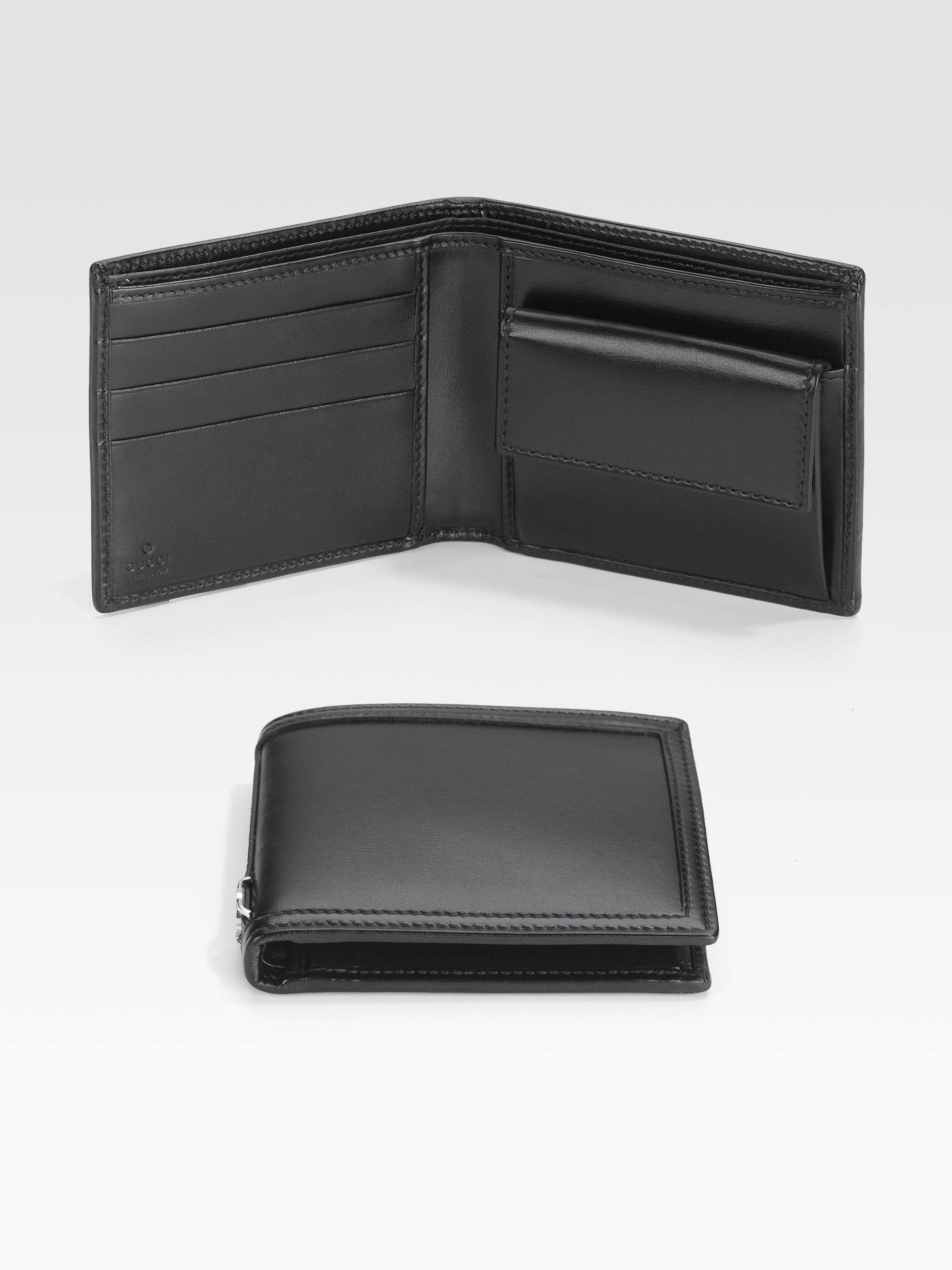 Gucci Coin Pocket Wallet in Black for Men | Lyst