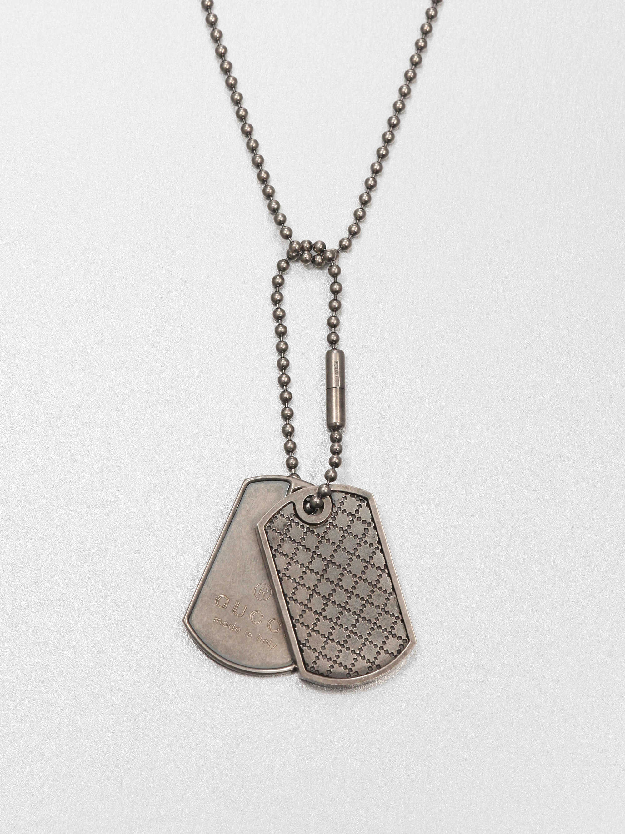 gucci necklace dog tag