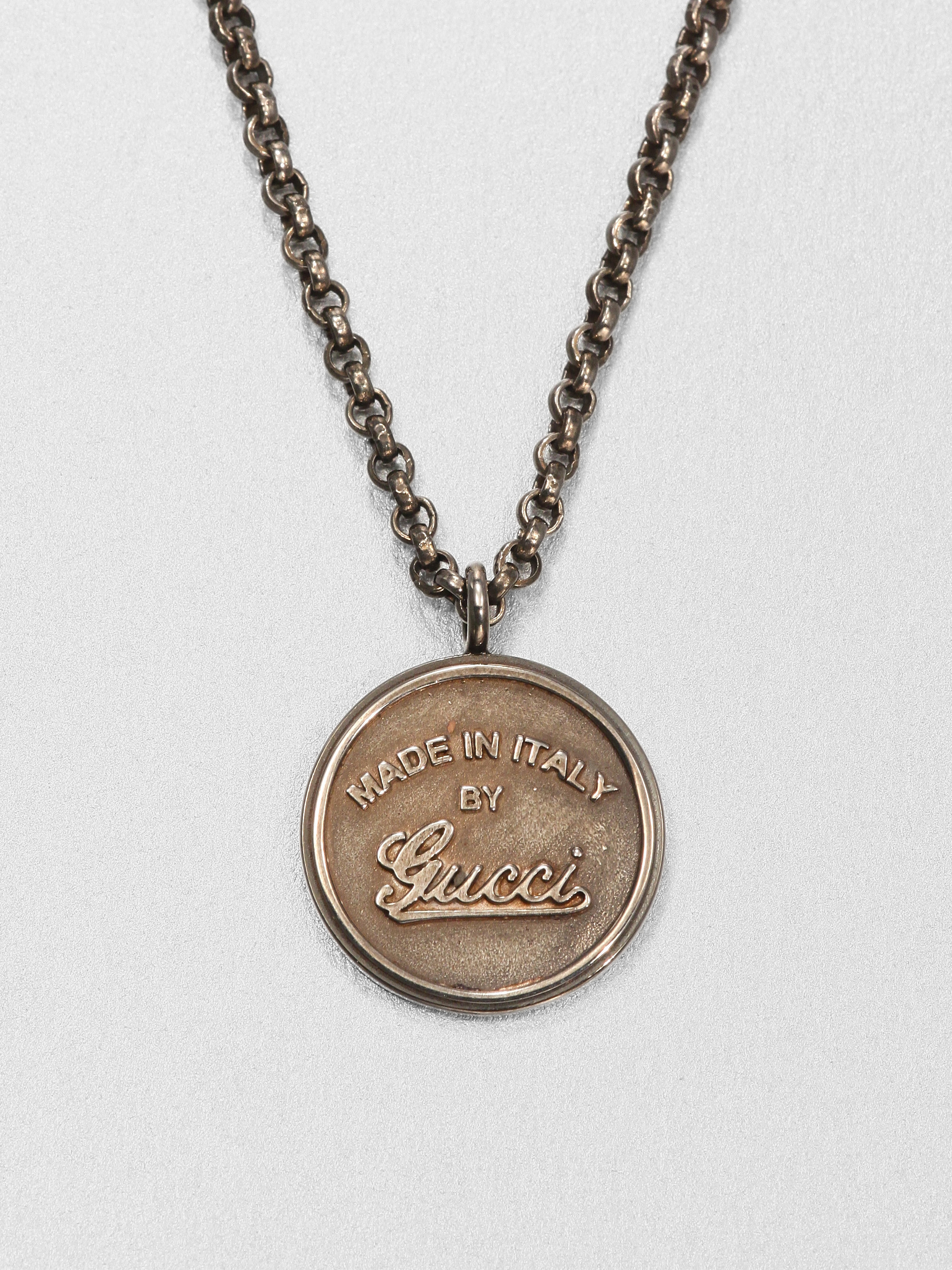 Gucci Gg Craft Necklace in Sterling Silver (Metallic) for Men | Lyst