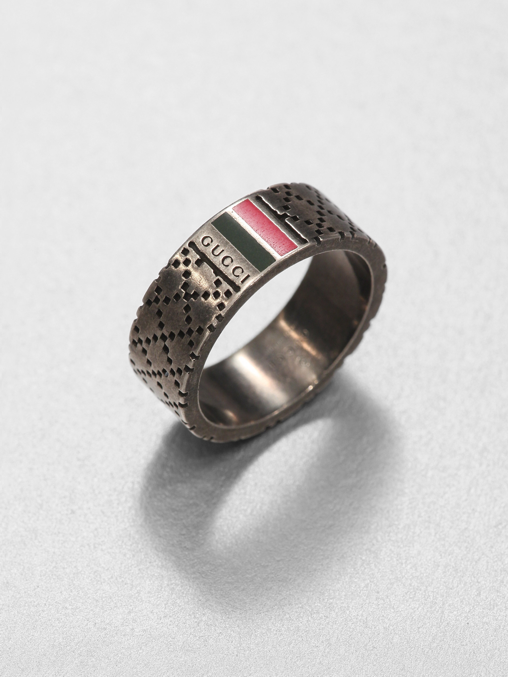 undulate Sorg mundstykke Gucci Sterling Silver Ring in Metallic for Men - Lyst