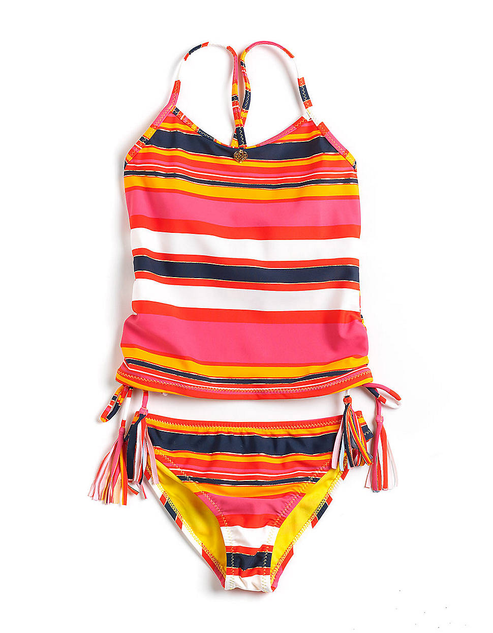 Lyst - Jessica Simpson Tweens 716 Metallic Stripe Tankini Swimsuit