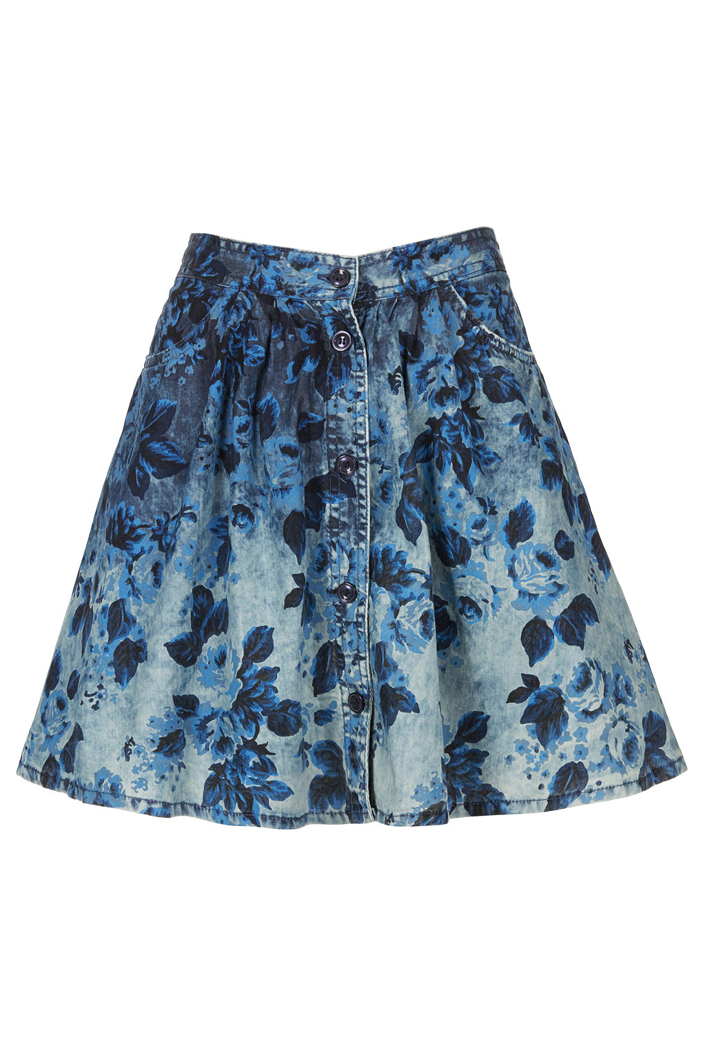 denim floral