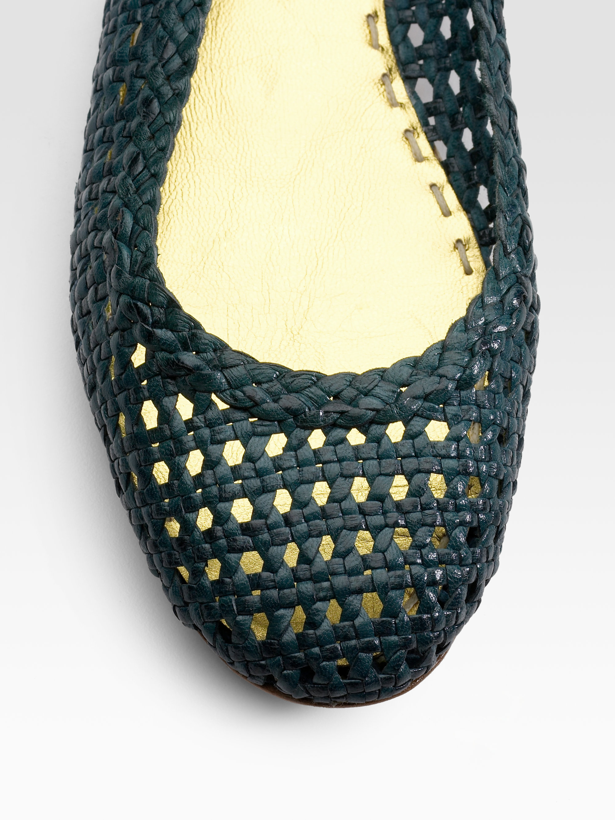 prada woven flats