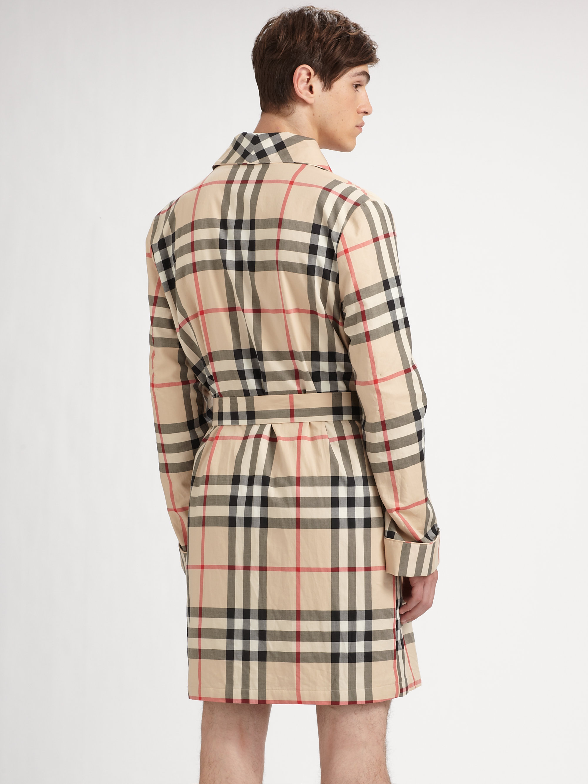 Burberry Check Robe in Camel (Natural) for Men | Lyst