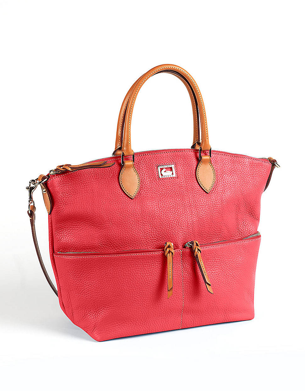Dooney & Bourke Dillen Ii Large Leather Pocket Satchel Bag in Pink ...
