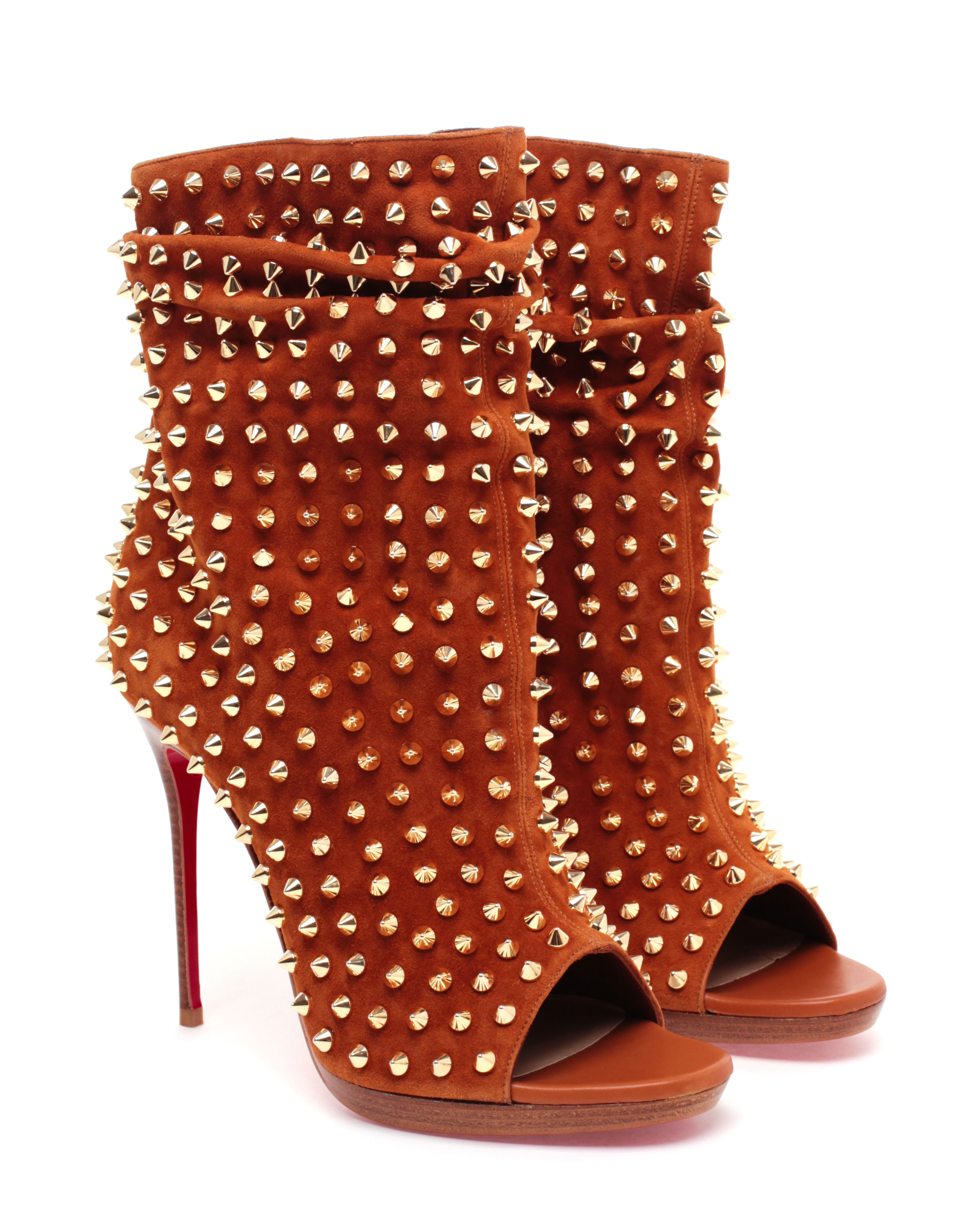 christian louboutin guerrilla spikes ankle boots