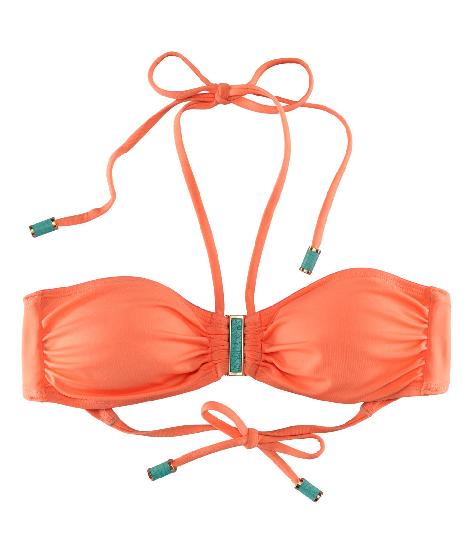 H&M Bikini Top in Orange - Lyst