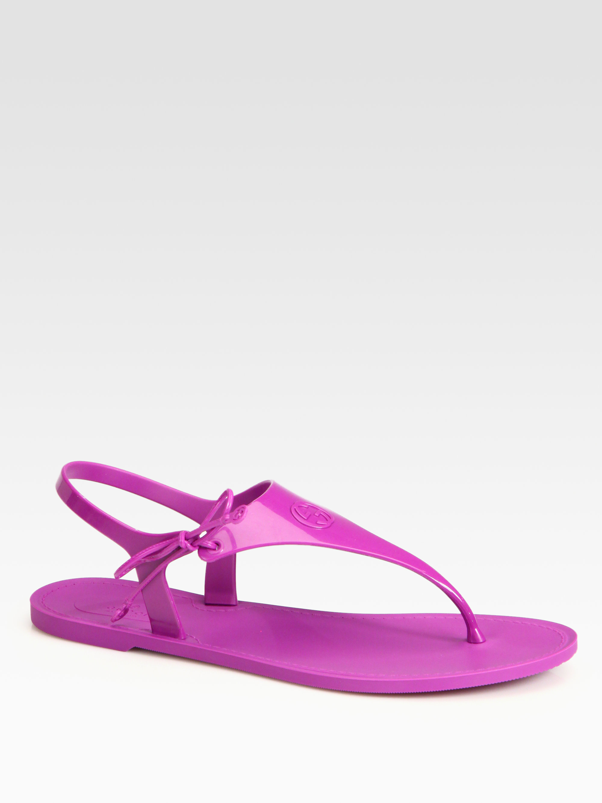 gucci rubber thong sandals