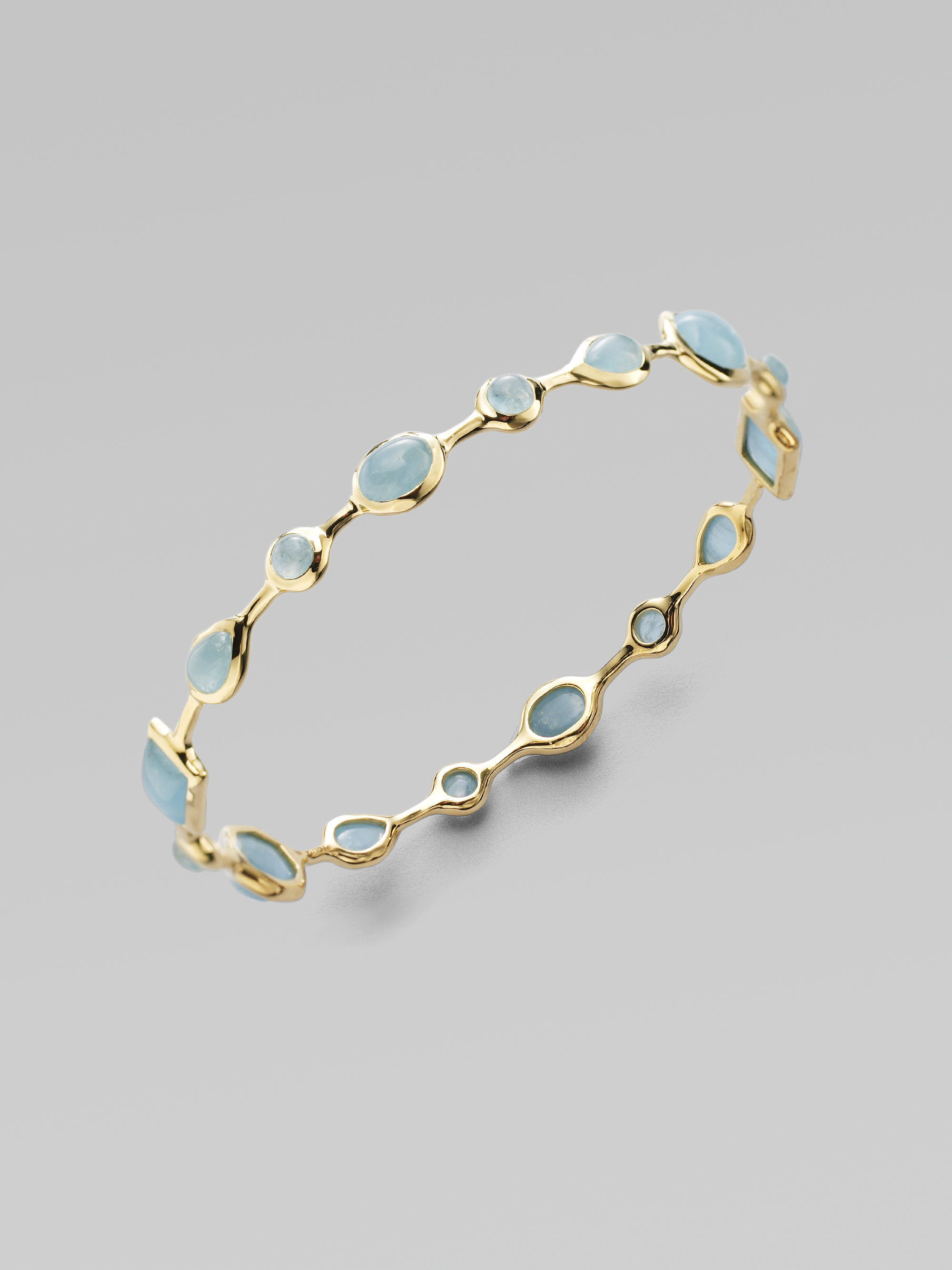 Lyst Ippolita 18k Gold Milky Aquamarine Bangle Bracelet In Blue Gallery