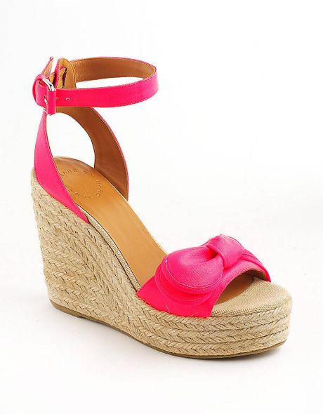 Marc By Marc Jacobs Pretty Knot Espadrille Wedge Sandals in Pink | Lyst