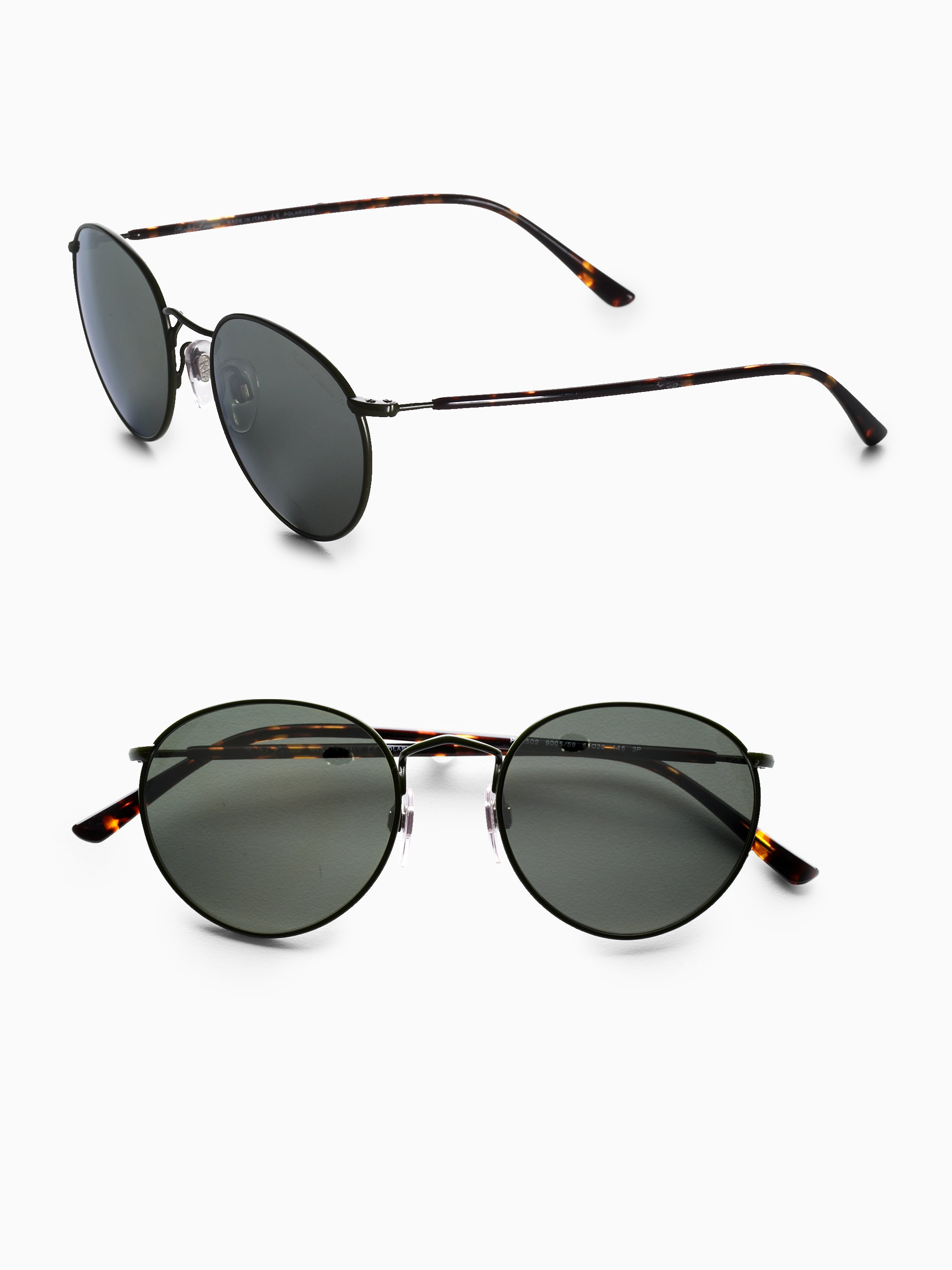 polo ralph lauren green silver mirror small round sunglassesgreen frames product 1 8431352 117680476