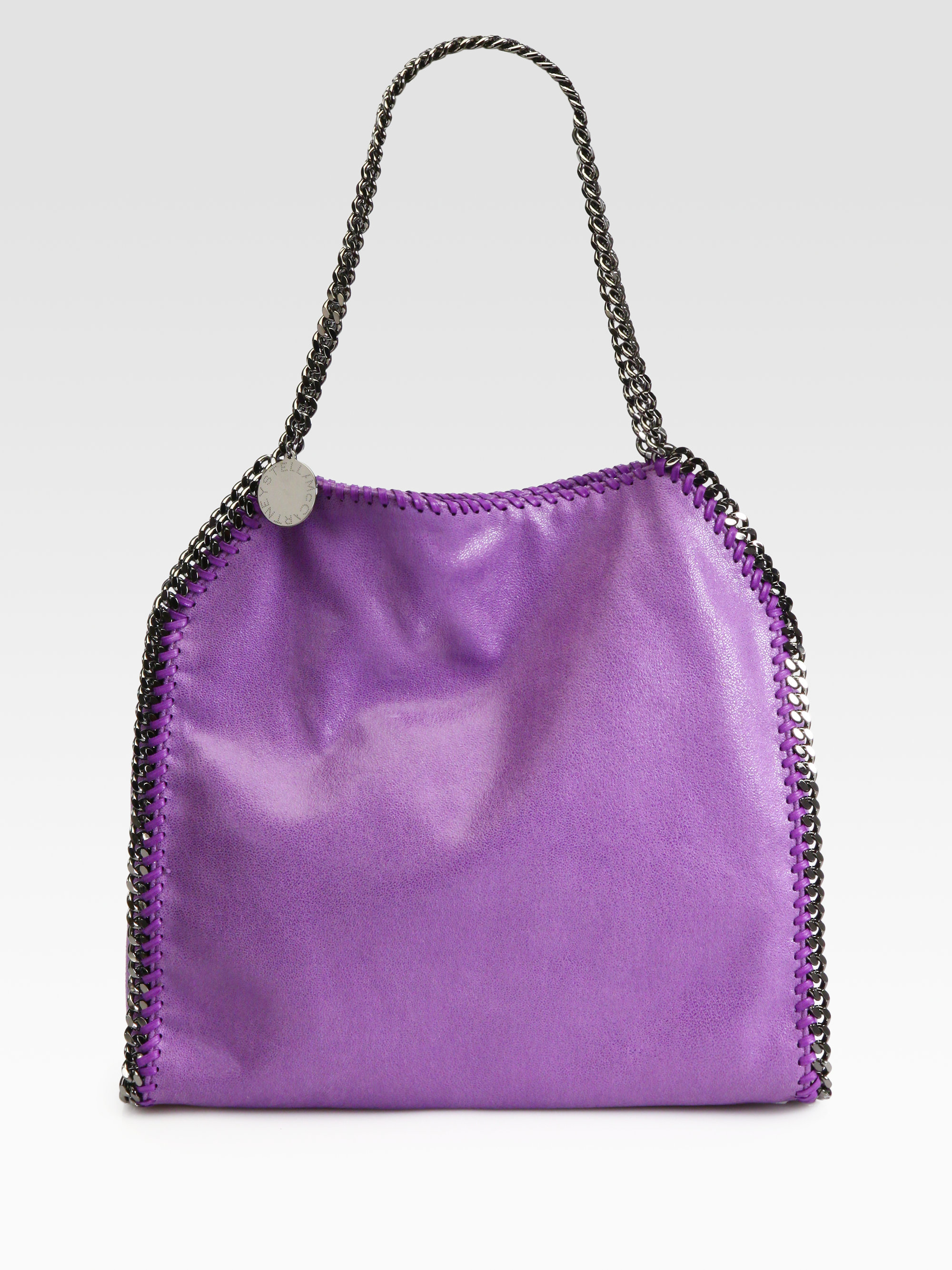 Stella McCartney Small Faux Suede Falabella Shoulder Bag in Lilac