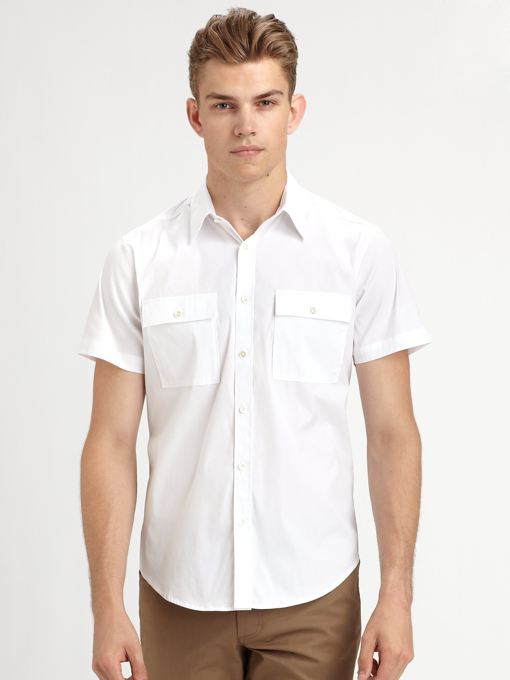 Lyst - Theory Feynold Wealth Shirt in White for Men