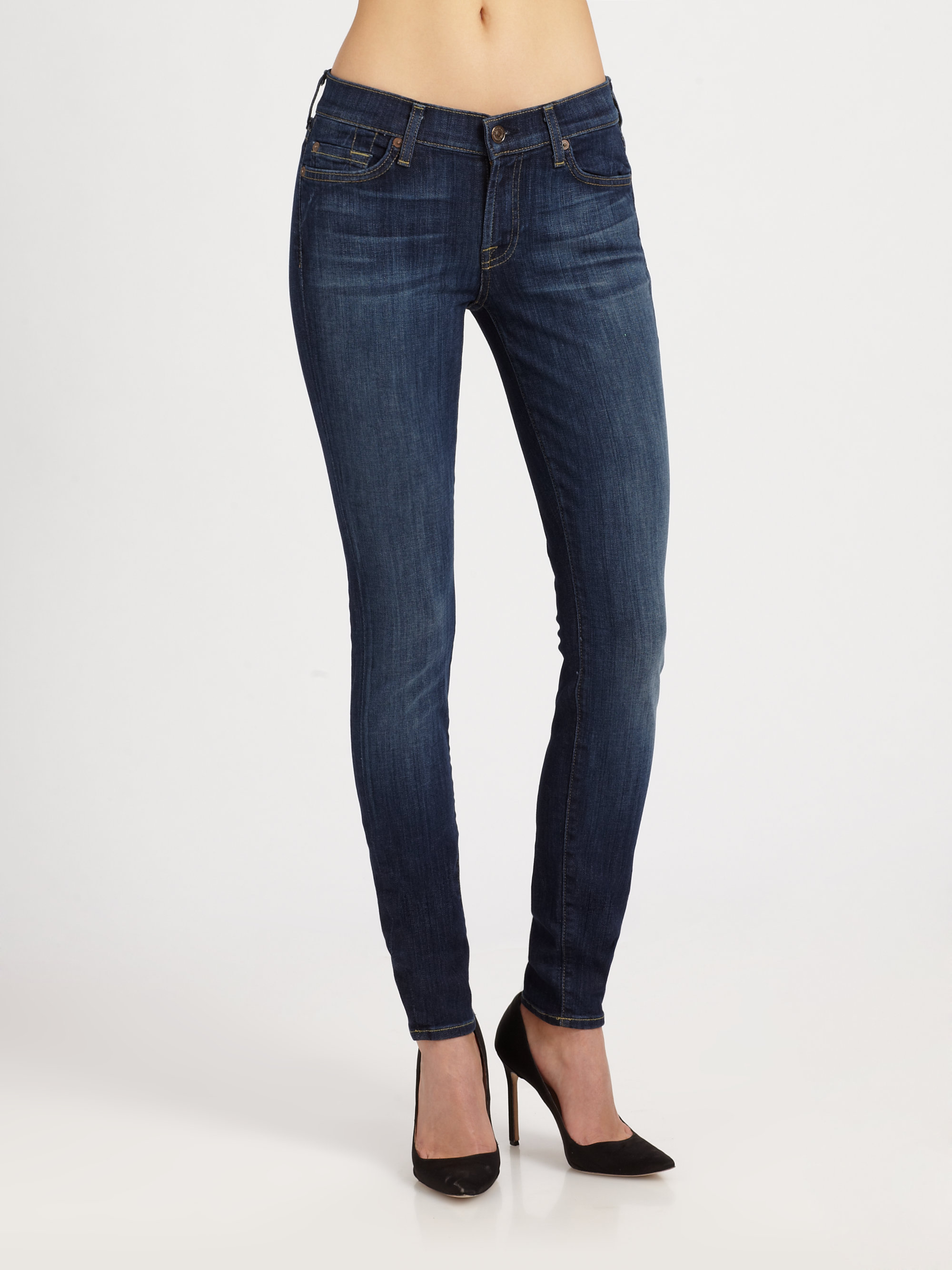 Lyst - 7 for all mankind The Skinny Nouveau New York Jeans in Blue