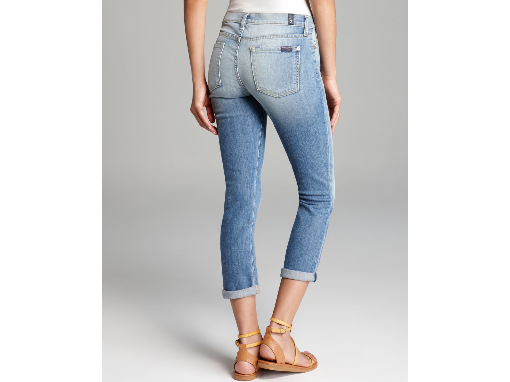 7 for all mankind skinny crop and roll