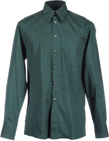 Boss Black Long Sleeve Shirts in Green for Men (emerald green) | Lyst