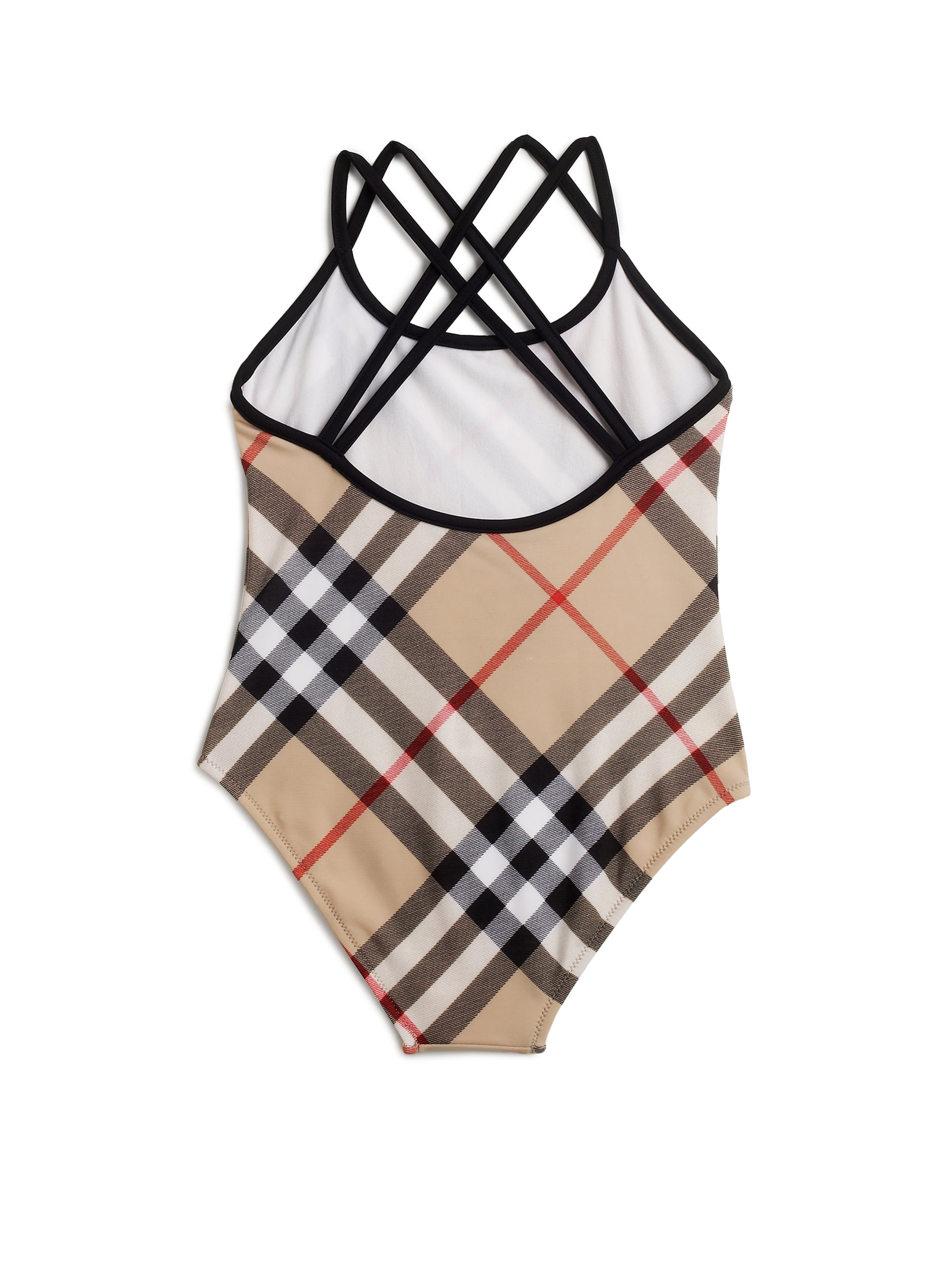 Burberry Little Girls Onepiece Check Swimsuit in Natural Lyst