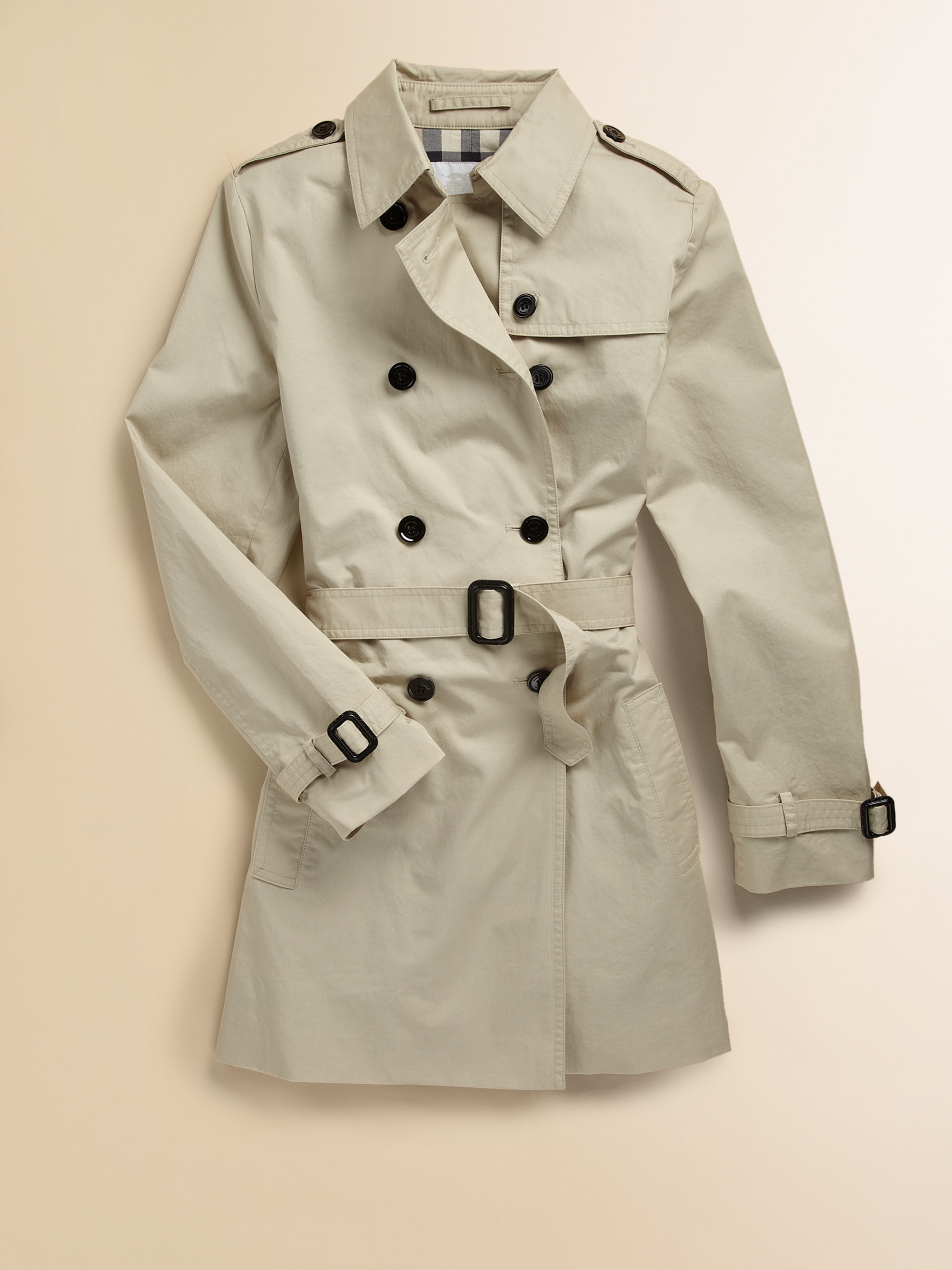Burberry Girls Trenchcoat in Natural - Lyst