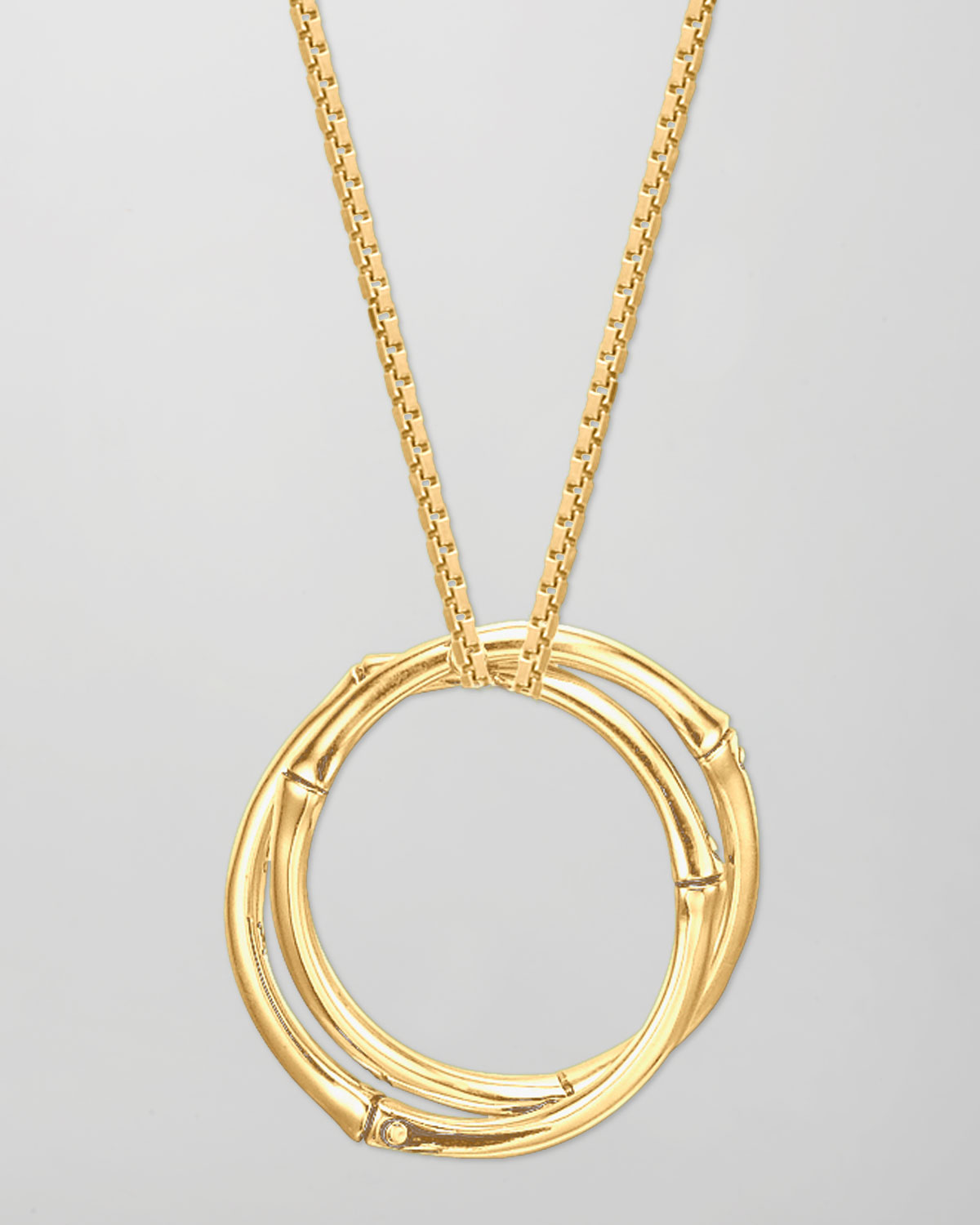 large round gold pendant necklace