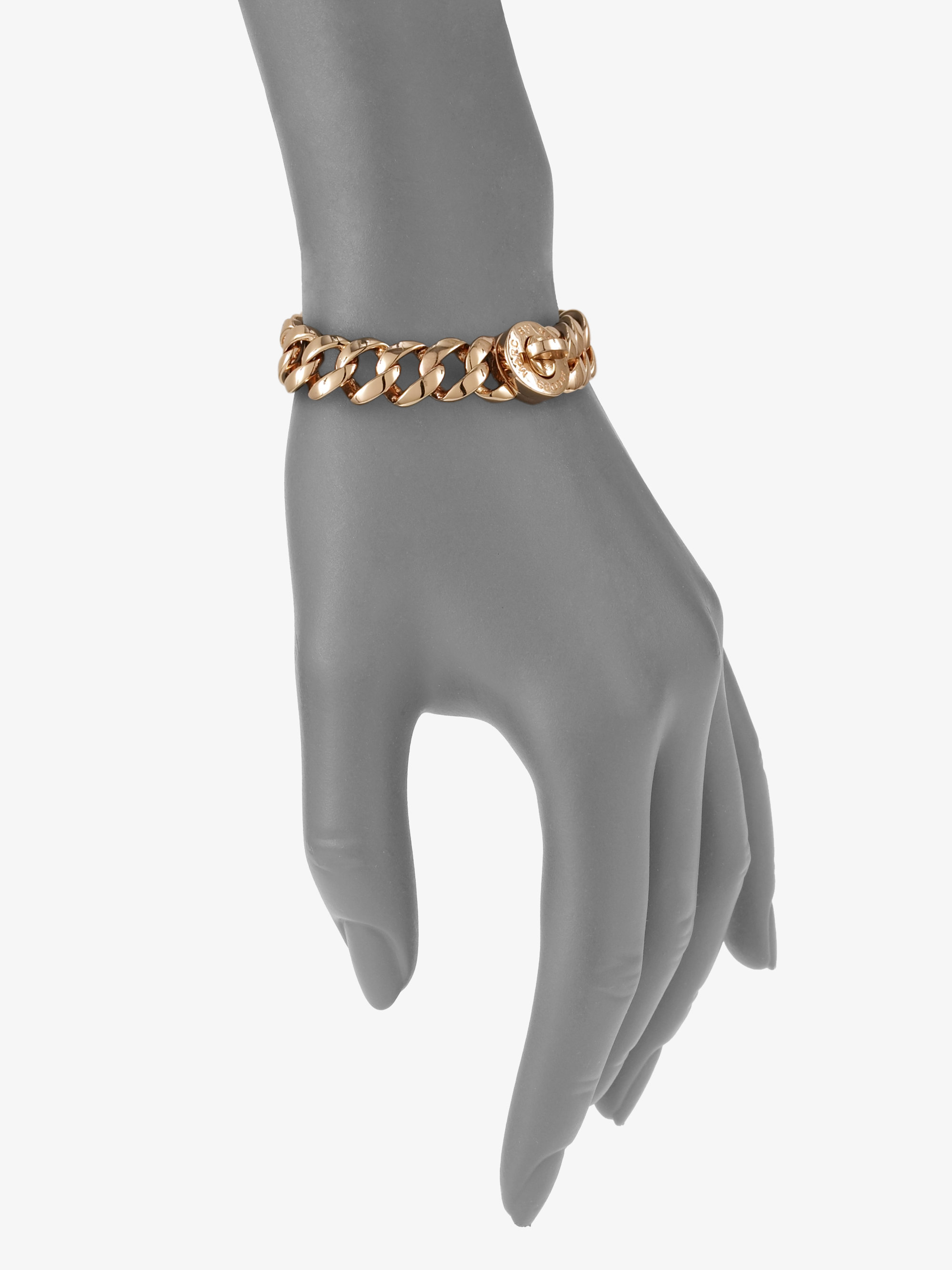 Marc By Marc Jacobs Katie Small Turnlock Bracelet/rose Goldtone in Metallic  | Lyst