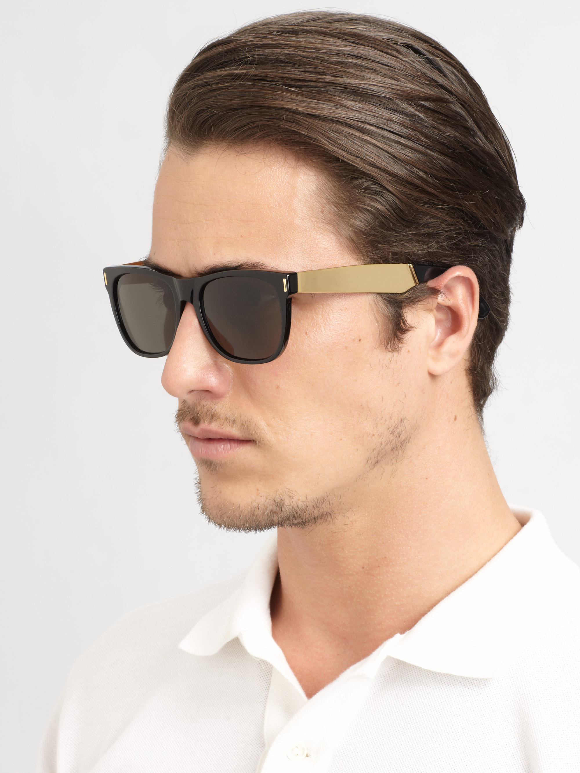 huurling beddengoed Hub Retrosuperfuture Basic Wayfarer Sunglasses in Black for Men | Lyst