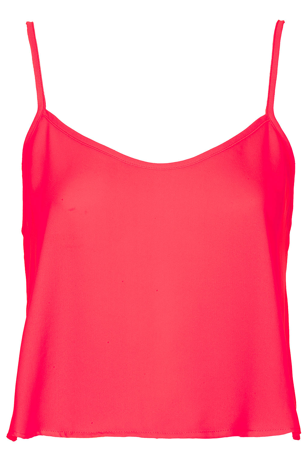 Topshop Cropped Soft Cami in Pink | Lyst