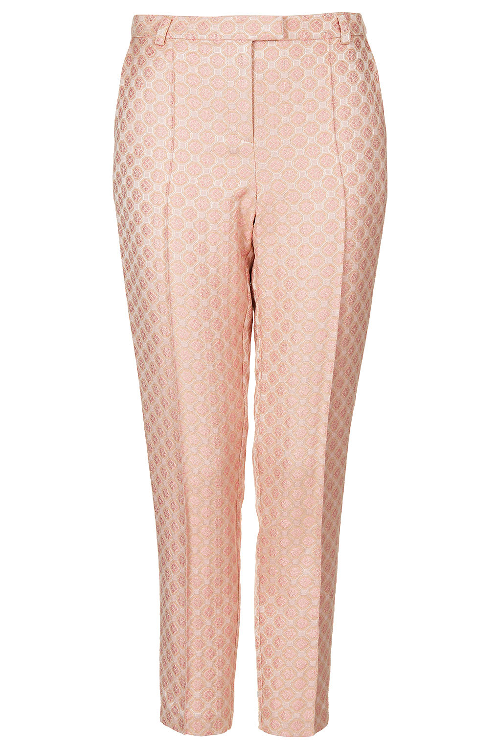TOPSHOP Tile Cigarette Trousers in Pale Pink (Pink) - Lyst