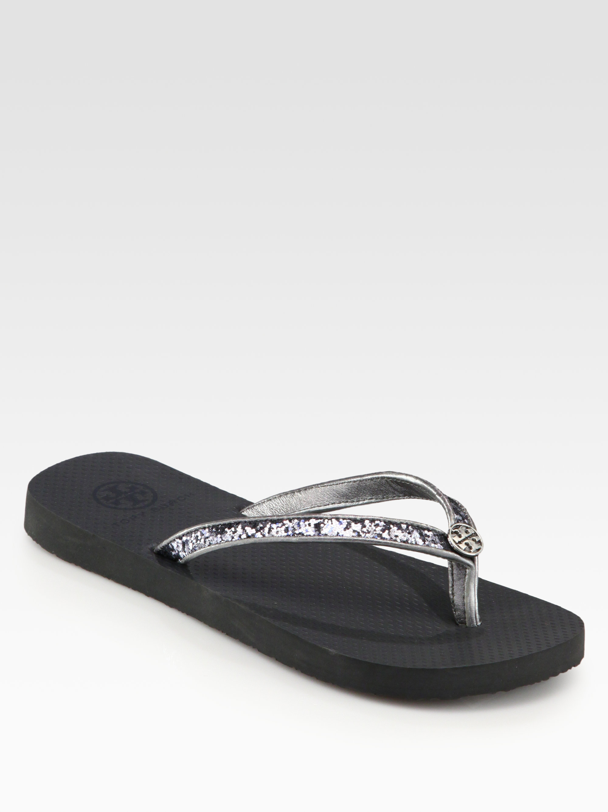 tory burch glitter flip flops