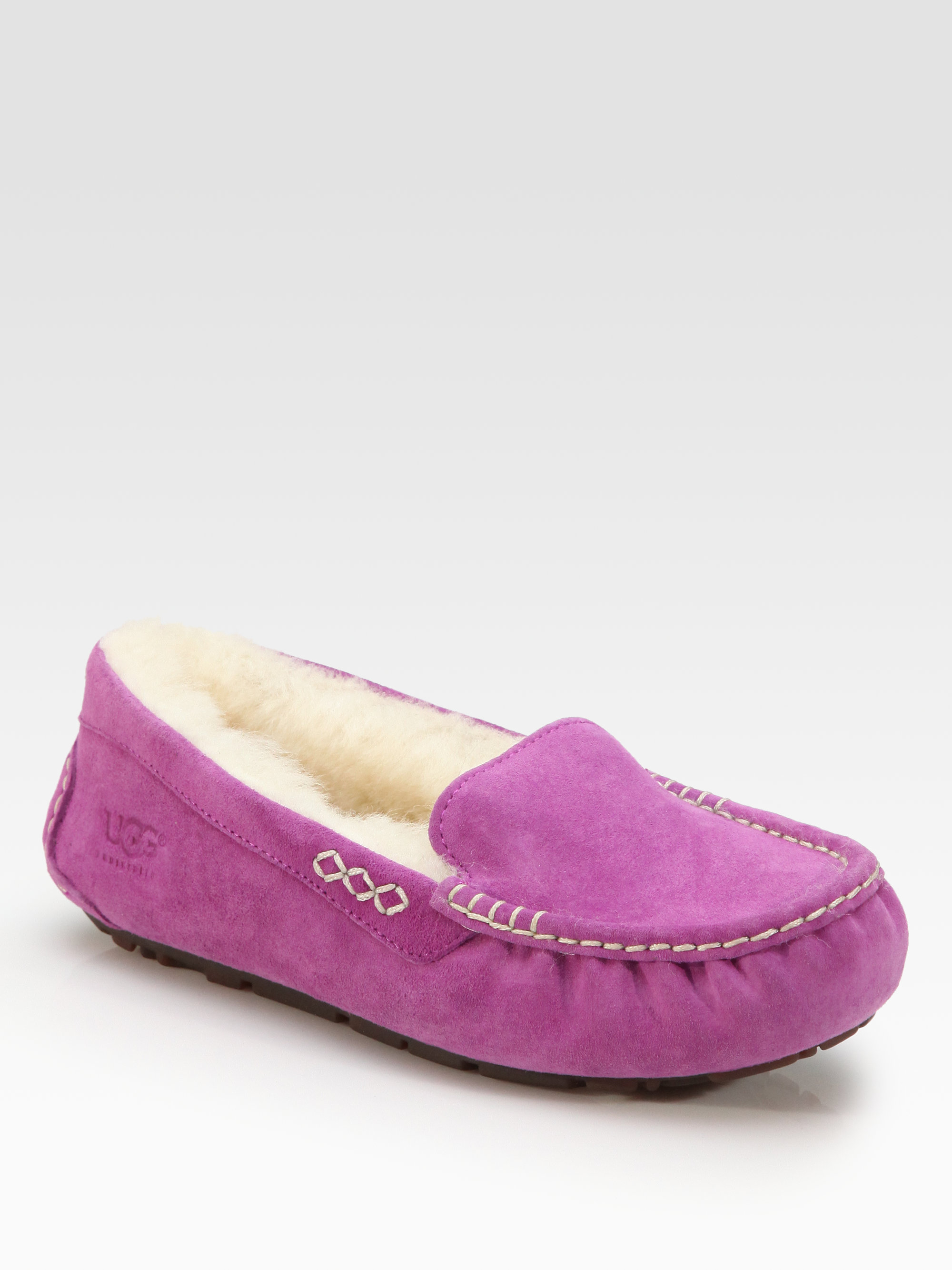 Ugg Ansley Suede Uggpure Moccasin Slippers in Pink (CACTUS FLOWER)