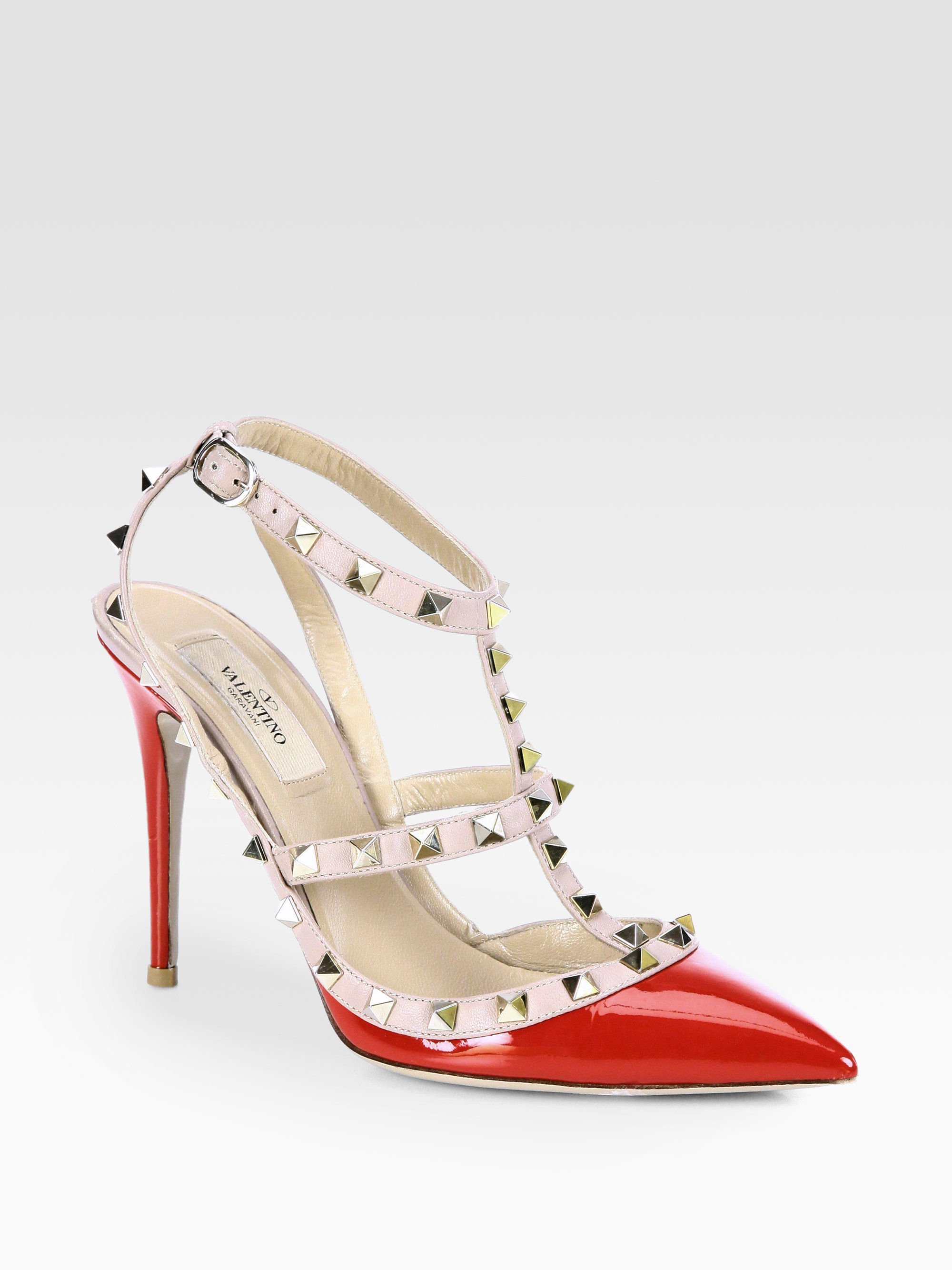 valentino rockstud slingback heels