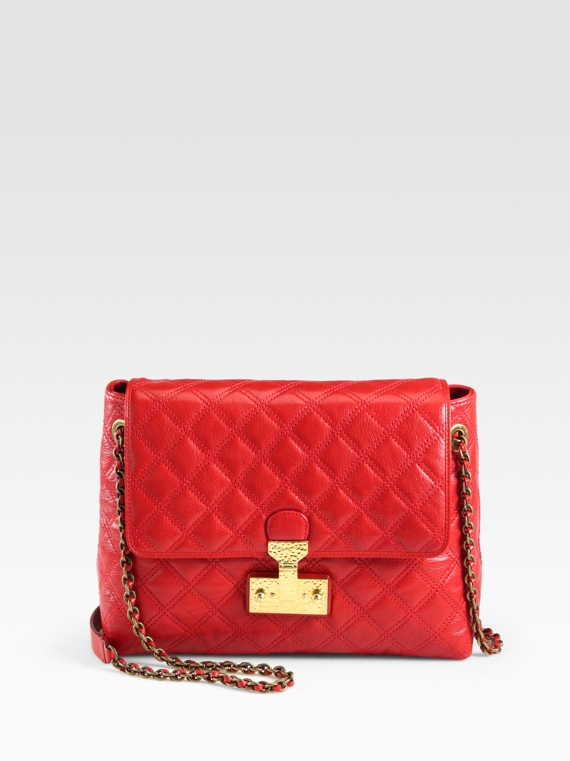 Lyst Marc Jacobs Baroque Xl Single Quilted Shoulder Bag In Red Gallery