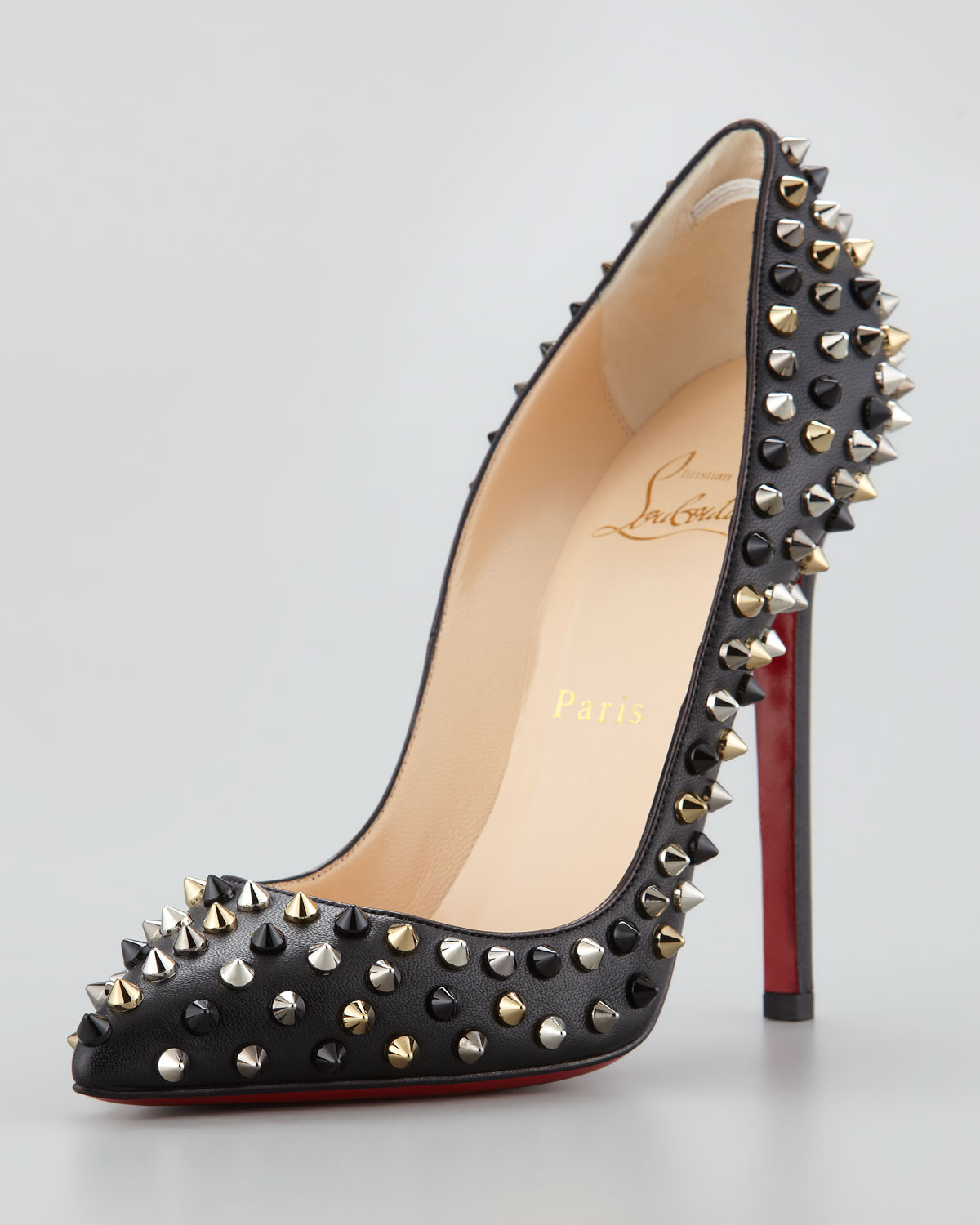 black spike louboutin heels