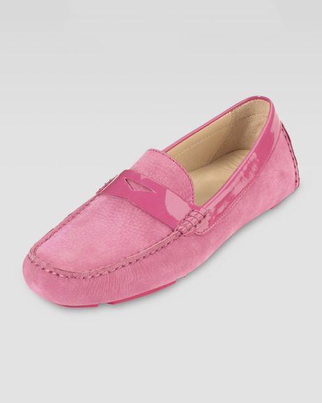 Cole Haan Trillby Nubuck Driver in Pink for Men (punch (pink)) | Lyst