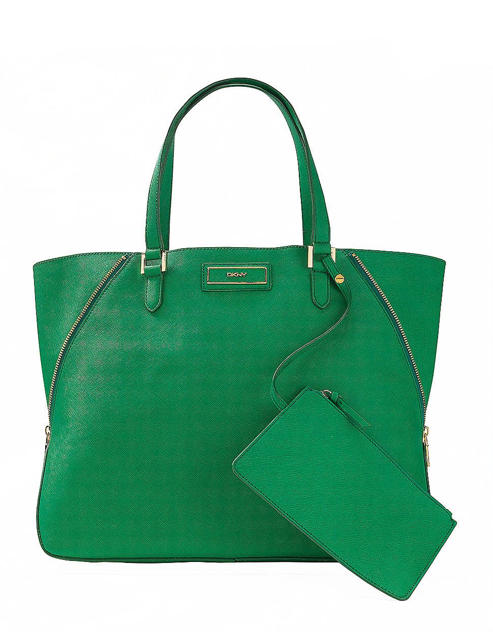 Lyst Dkny Leather Tote Bag in Green