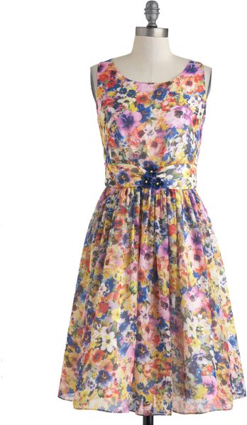 Modcloth Summer Annuals Dress in Multicolor (floral) | Lyst