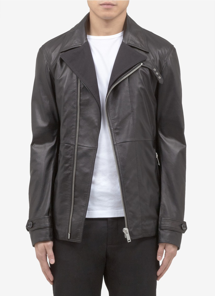 Alexander Mcqueen Leather Biker Jacket in Black for Men | Lyst